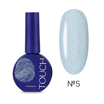 TOUCH Cover Base Perla 5 silver blue pearl shimmer nail base 13ml