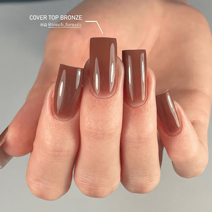 TOUCH Bronze semi-transparent no-wipe nail top coat 13ml