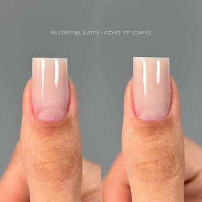 TOUCH Cover Top Camel, 13ml, swatch on nail tip