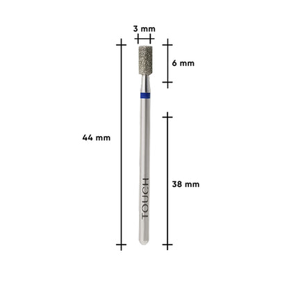 3.0mm — TOUCH Diamond Cylinder Bit Blue — diamond coating detail