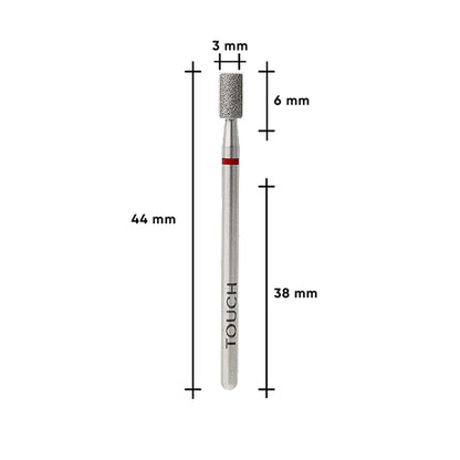TOUCH Diamond Cylinder Bit Red  — diamond coating detail