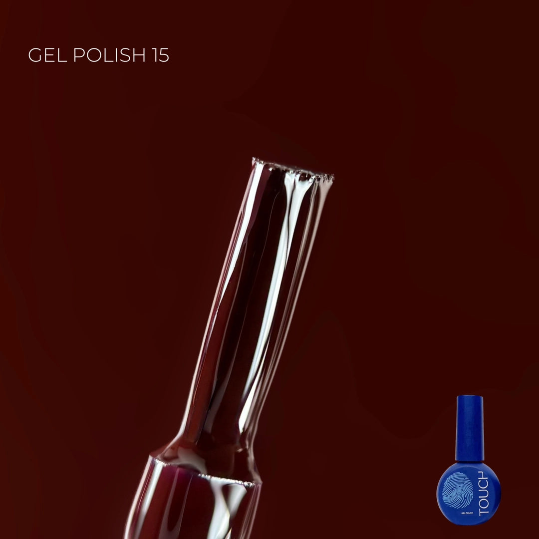15ml TOUCH gel nail polish bottle with brush