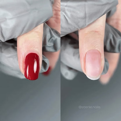 TOUCH Gel Remover — pressed against a polished nail