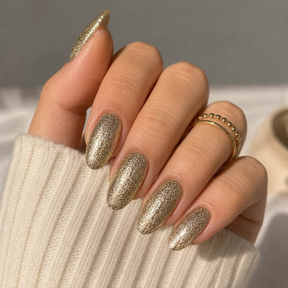 OUCH Glitter Gel 2 — label close-up, gold shade