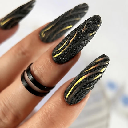 TOUCH Gypsum Gel Black — sculpted plaster-like design