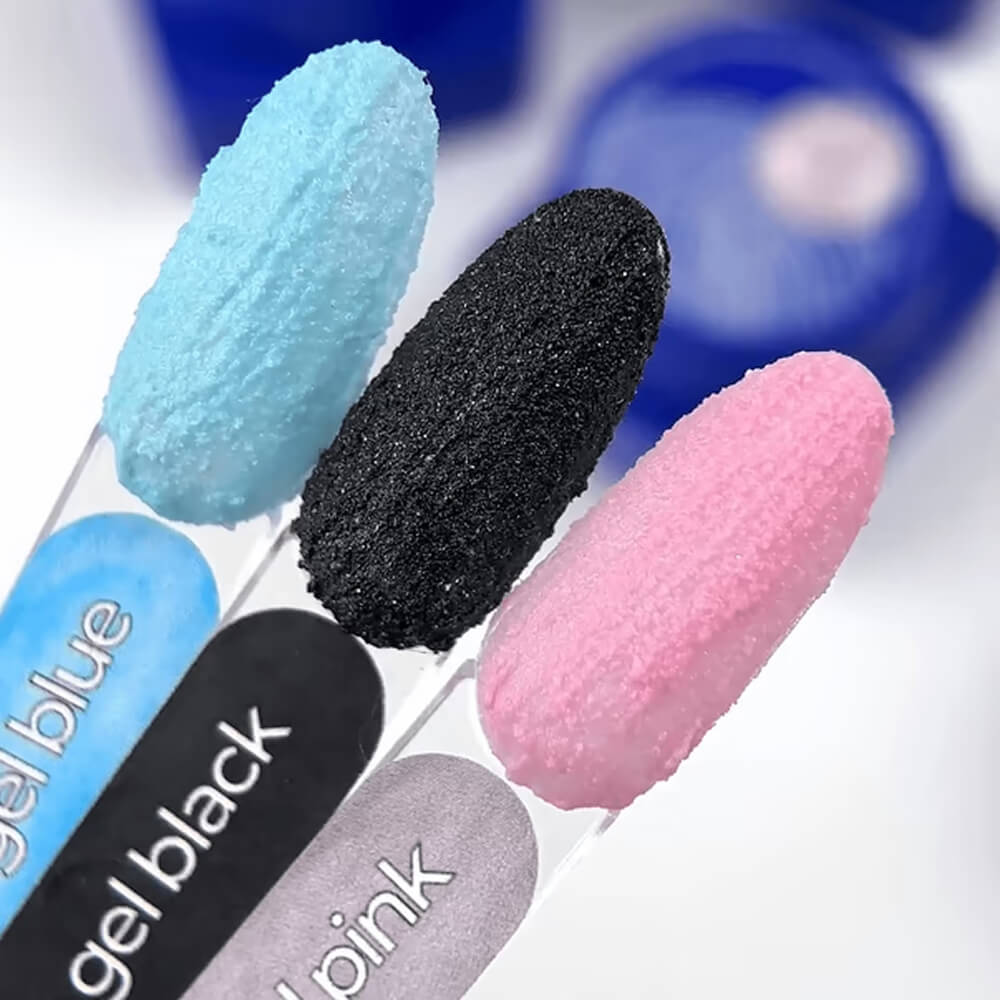 TOUCH Gypsum Gel Black — open jar with modeling brush
