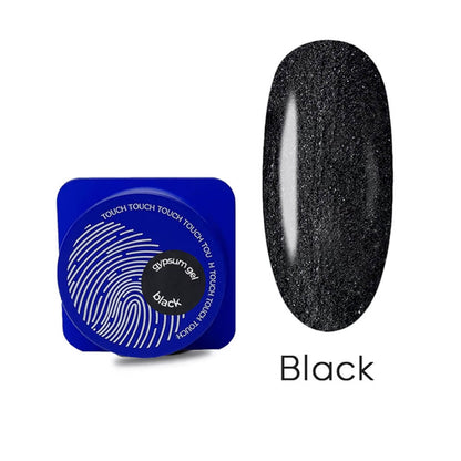 TOUCH Gypsum Gel Black — closed jar, textured black gel