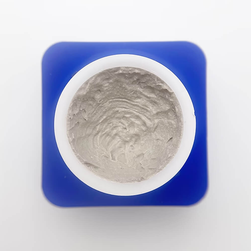TOUCH Gypsum Gel Gray — open jar with modeling brush