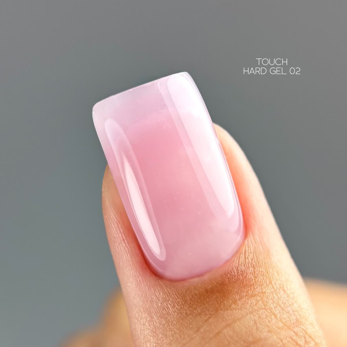TOUCH Hard Gel 02 nude building gel for nail extension, 15ml jar