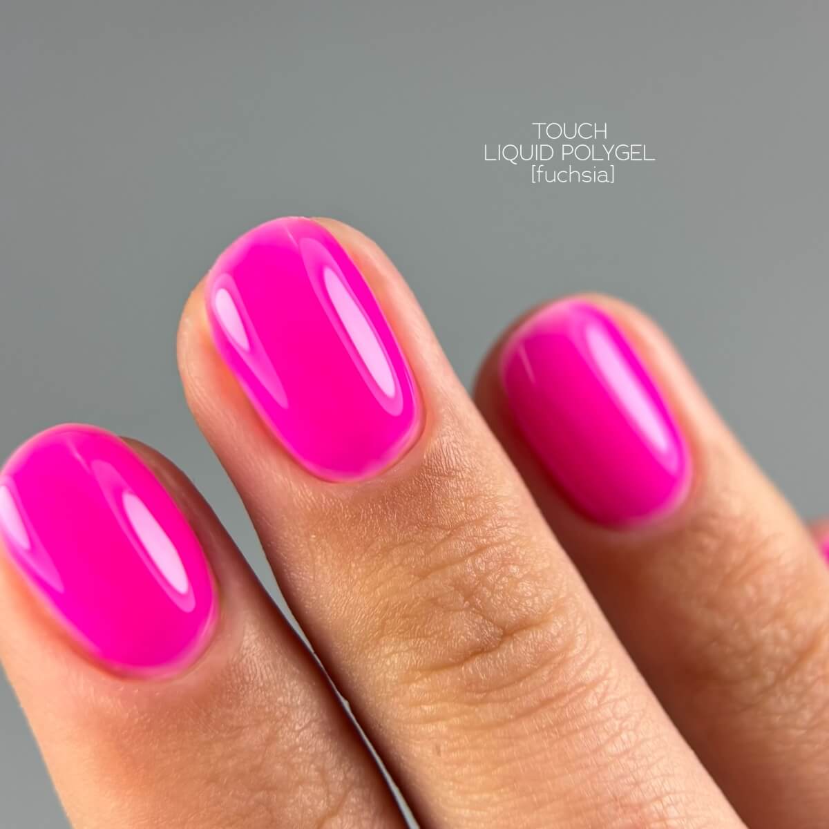 TOUCH Fuchsia self-leveling colored polygel for nail strengthening