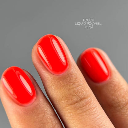 TOUCH Ruby liquid polygel for nail extension and repair, 15ml
