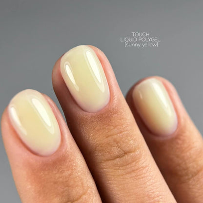 Sunny Yellow TOUCH self-leveling liquid polygel for nail strengthening