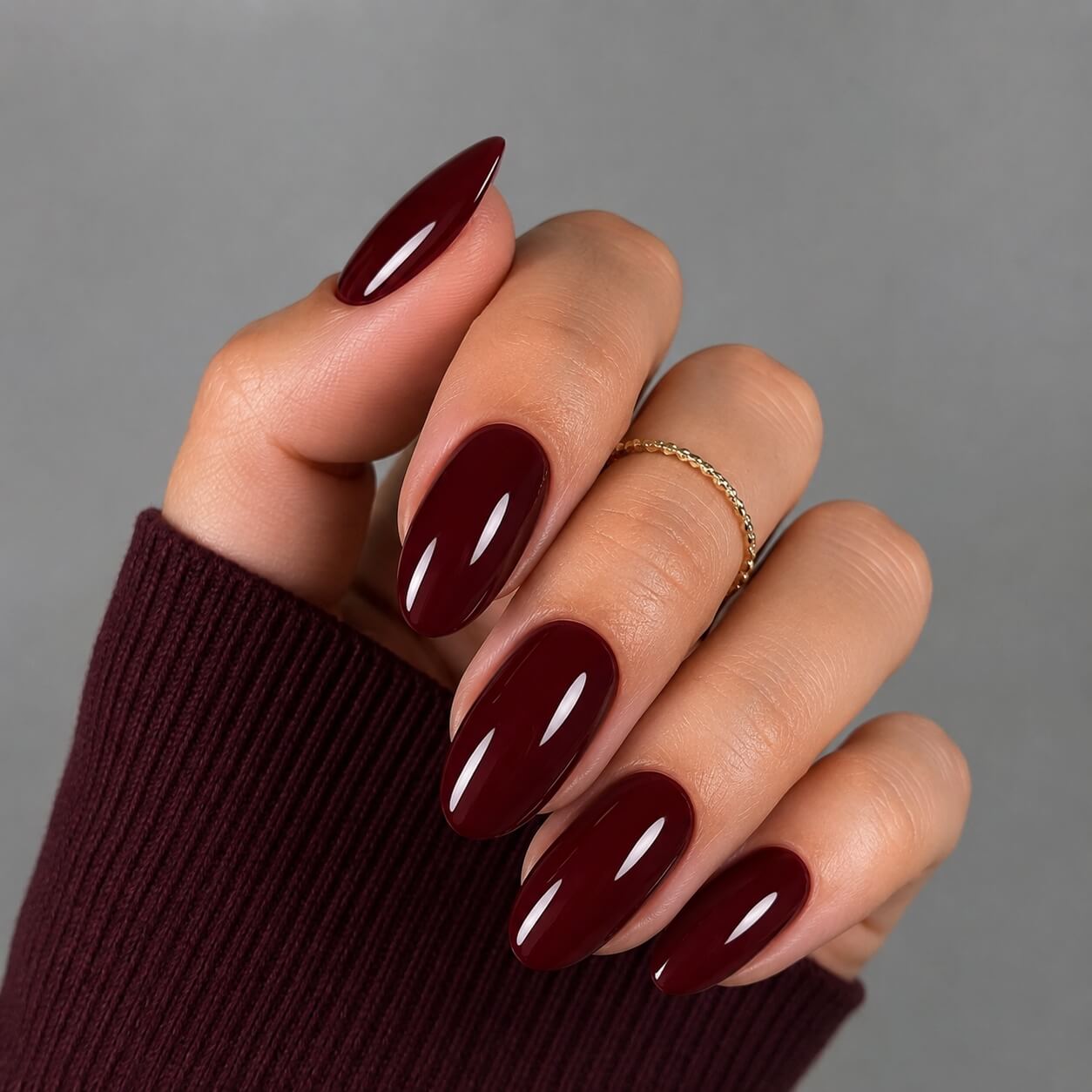 TOUCH Nail Polish 03 — label close-up, burgundy shade