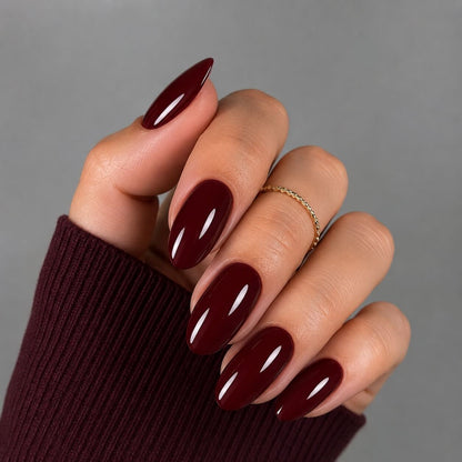 TOUCH Nail Polish 03 — label close-up, burgundy shade