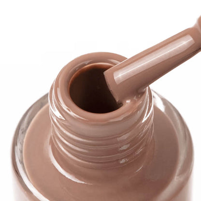 TOUCH Nail Polish 04 — full manicure, smooth brown color