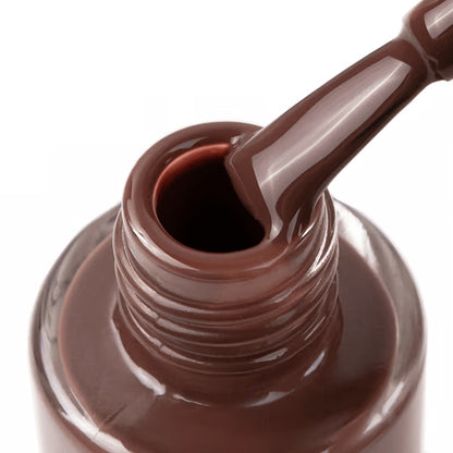 TOUCH Nail Polish 07 — full manicure, classic brown color