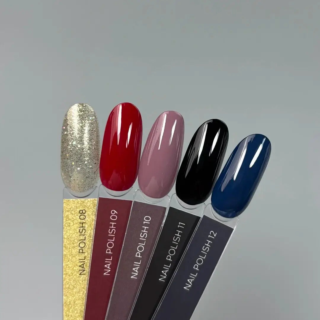 TOUCH Nail Polish 08 — label close-up, clear gold shade