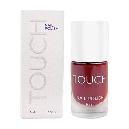 TOUCH Nail Polish 09 — full manicure, bold red color