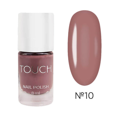 TOUCH Nail Polish 10 — closed bottle, dusty pink
