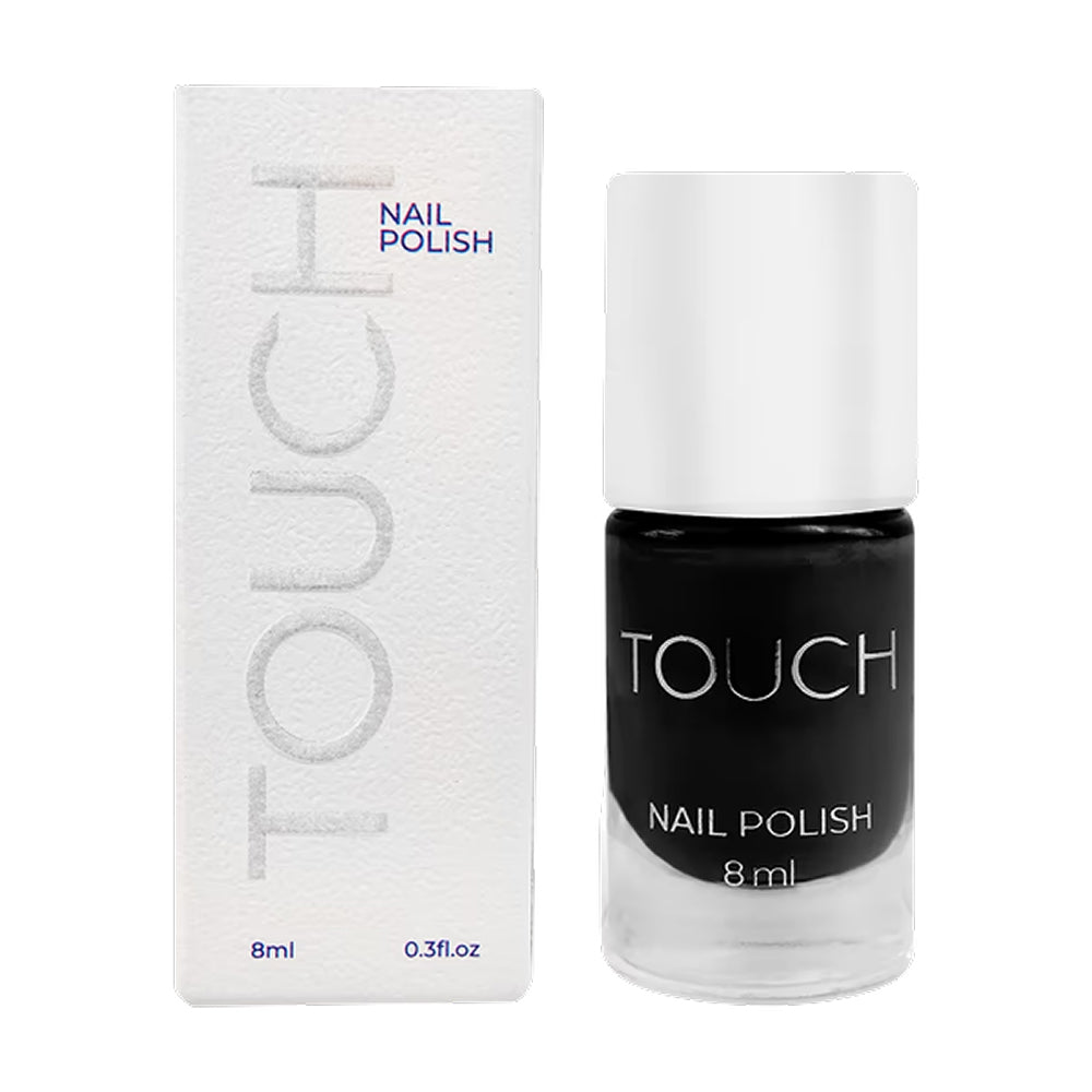 TOUCH Nail Polish 11 — full manicure, bold black color