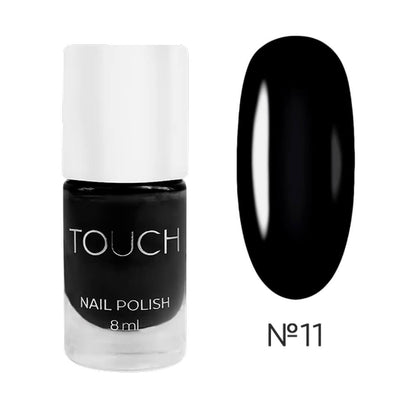 TOUCH Nail Polish 11 — closed bottle, deep rich black