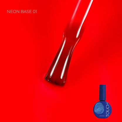 TOUCH Neon Base 01 self-leveling bright red base for bold manicures