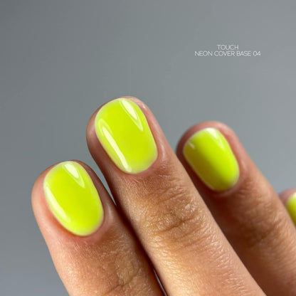 TOUCH #04 professional neon yellow base for nail leveling and color