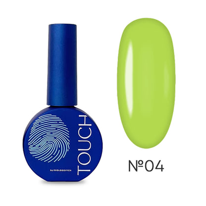 Bright yellow TOUCH colored base gel for bold manicure designs