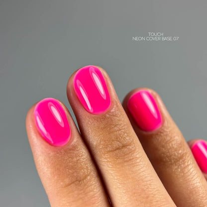 Vivid neon pink TOUCH #07 camouflage base for professional nails