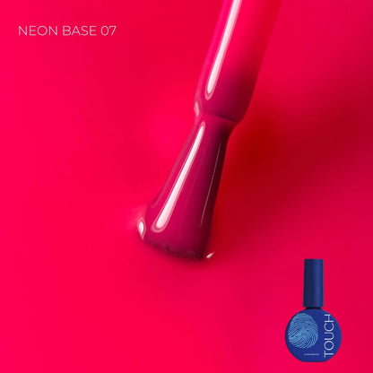 TOUCH Neon Base #07 self-leveling pink nail base in 13ml bottle
