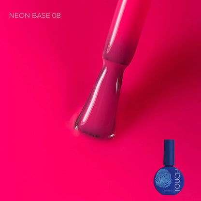 TOUCH Neon Base 08 professional pink base coat for vibrant manicures 13ml