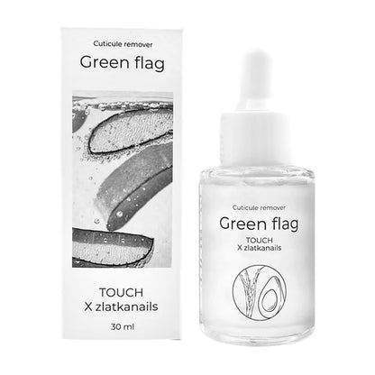 TOUCH Remover Green Flag — closed bottle with dropper