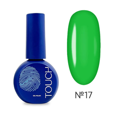 TOUCH Solo Gel Polish #17 bright neon green pedicure color 9ml