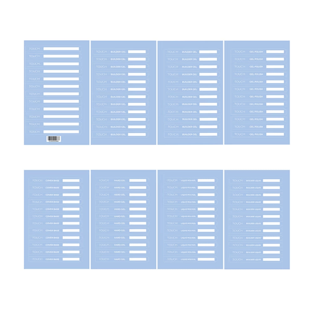 TOUCH Sticker for Tips — full sheet set, category labels visible