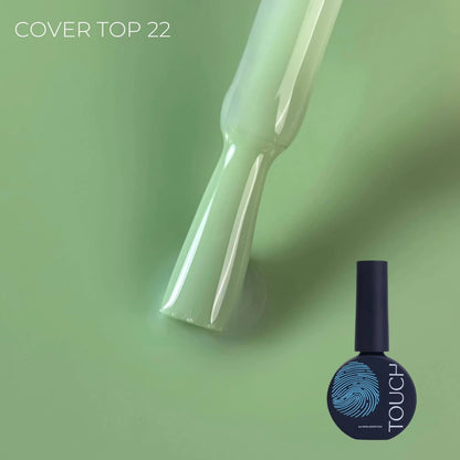 TOUCH Top Cover 22 — open bottle with brush, matcha gel