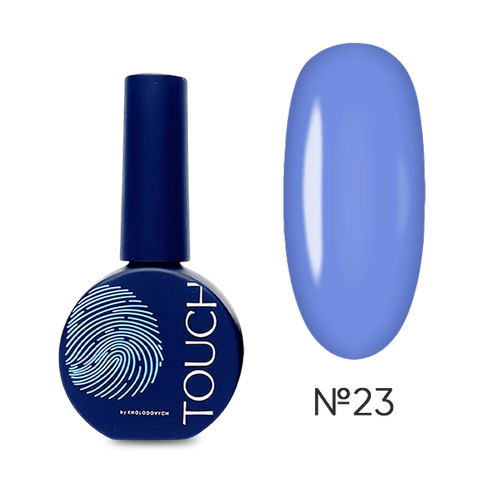 TOUCH Top Cover 23 — closed bottle, cornflower blue camouflage top