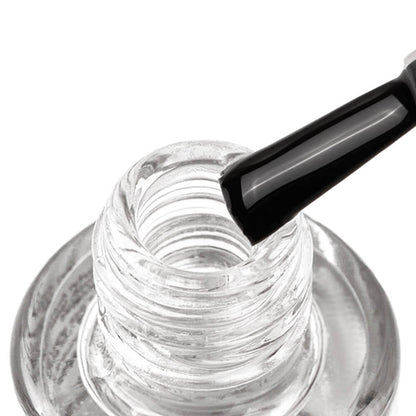 TOUCH Top Nail Polish 1 — swatch over color, glossy sealed finish