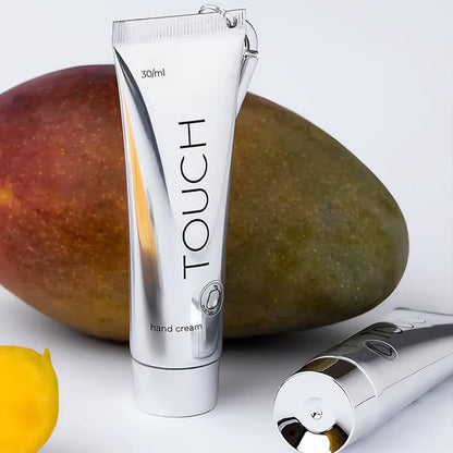 TOUCH Silver Line Hand Cream Mango — tube with carabiner clip