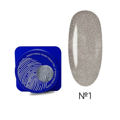 TOUCH Cute Glitter 1 — closed jar, silver fine glitter