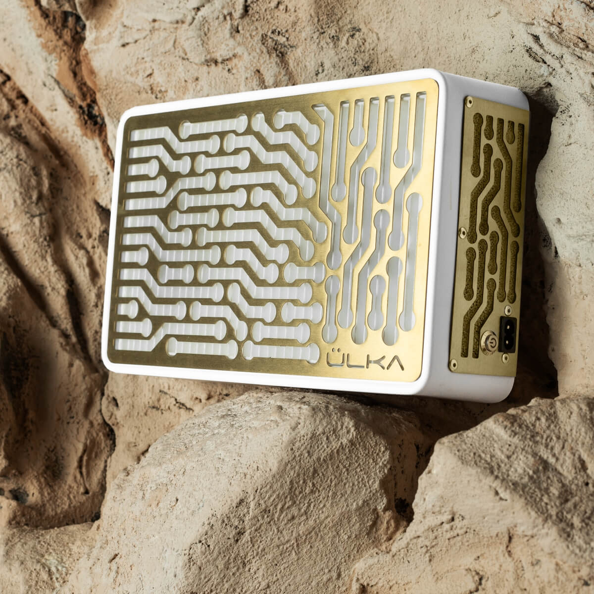 ULKA - Nano White with Gold Grill, Nail Dust Collector