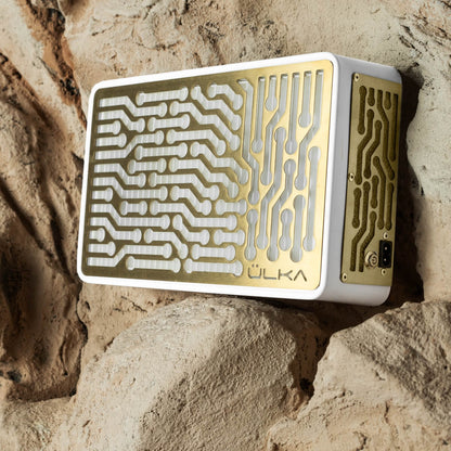 ULKA - Nano White with Gold Grill, Nail Dust Collector