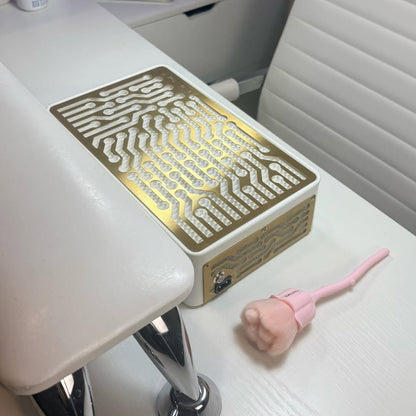 ULKA - Nano White with Gold Grill, Nail Dust Collector