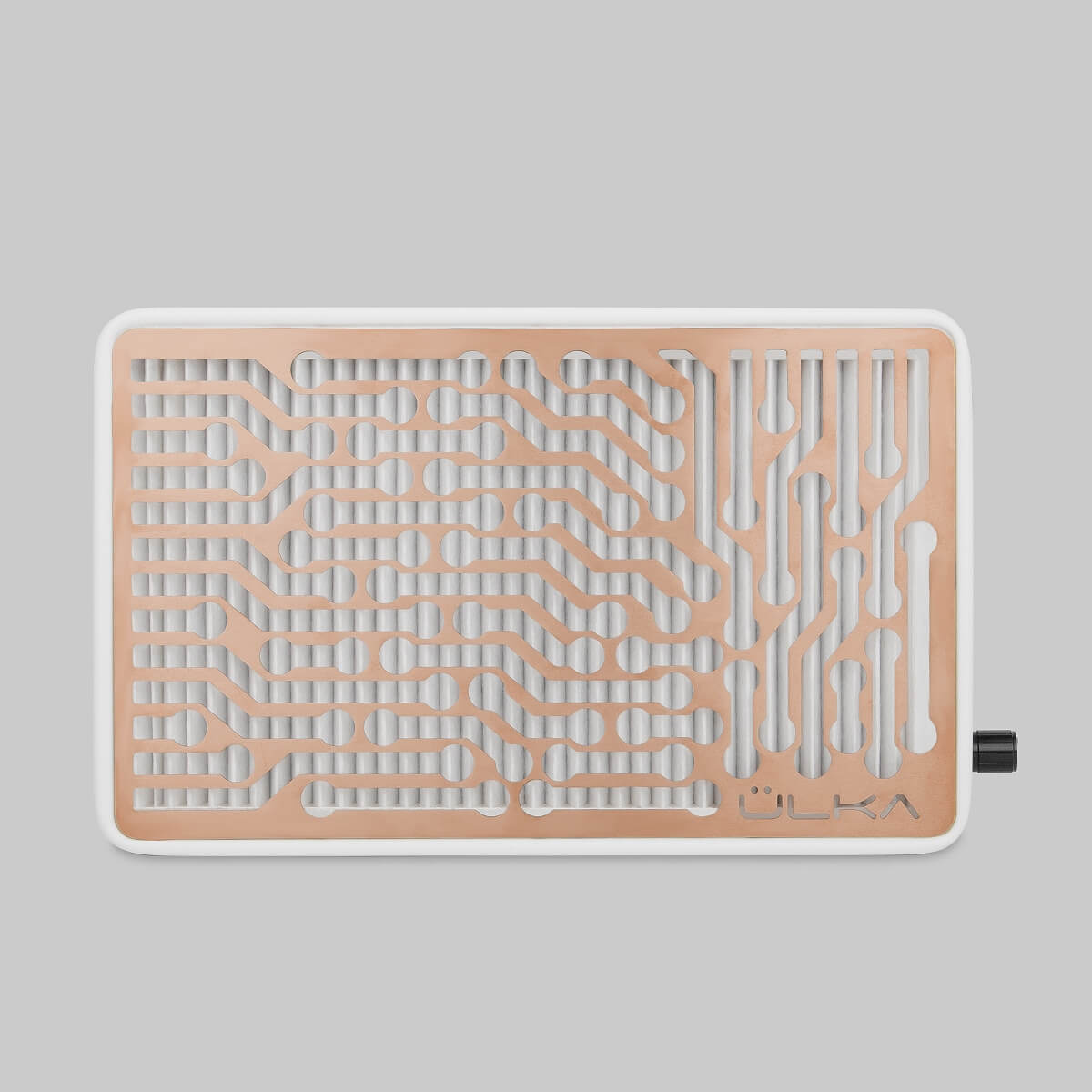 ULKA - Nano White with Pink Gold Grill, Nail Dust Collector