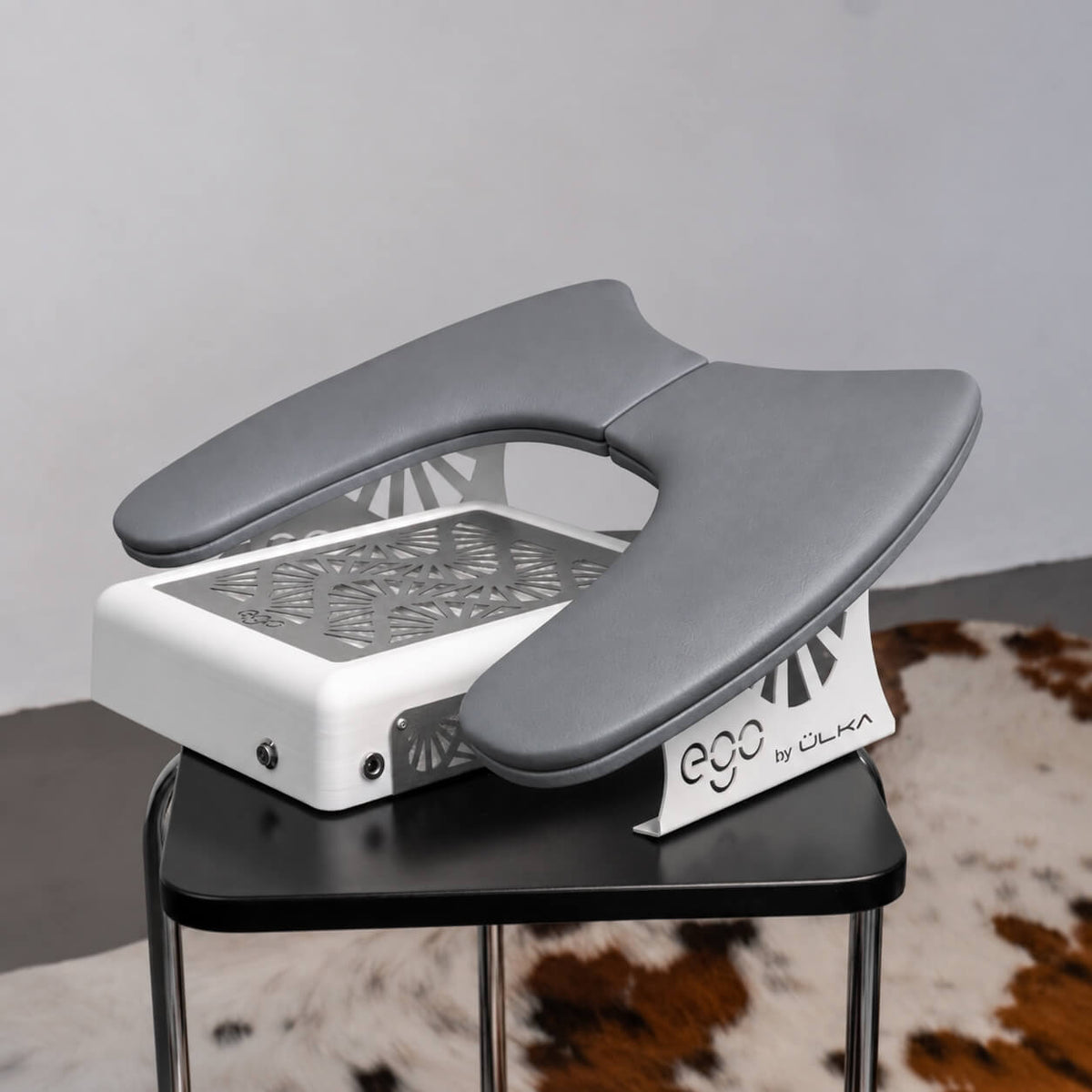 ULKA Arm Rest EGO, gray, eco-leather cushion close-up