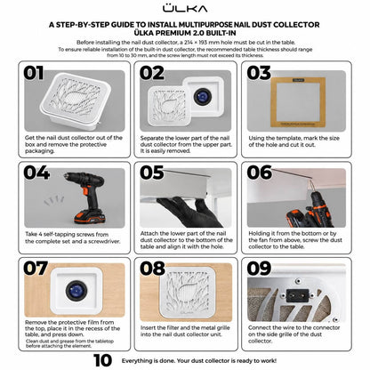 ULKA Premium 2.0 Integrated Nail Dust Extractor