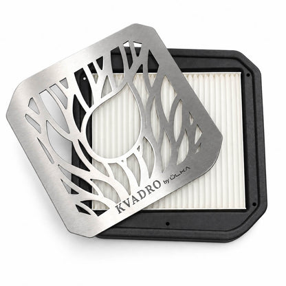 ULKA Premium 2.0 black dust collector with silver metal grille