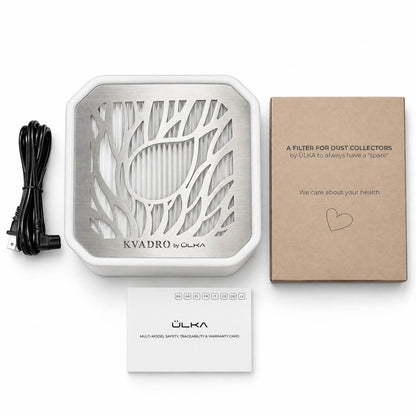 ULKA Premium 2.0 dust collector with power cord and included accessories