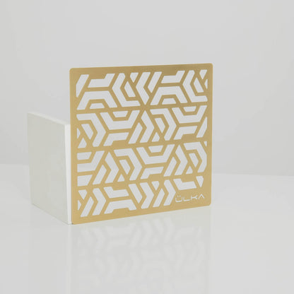 ULKA Premium Ventilation Grille, gold, mounted on dust collector