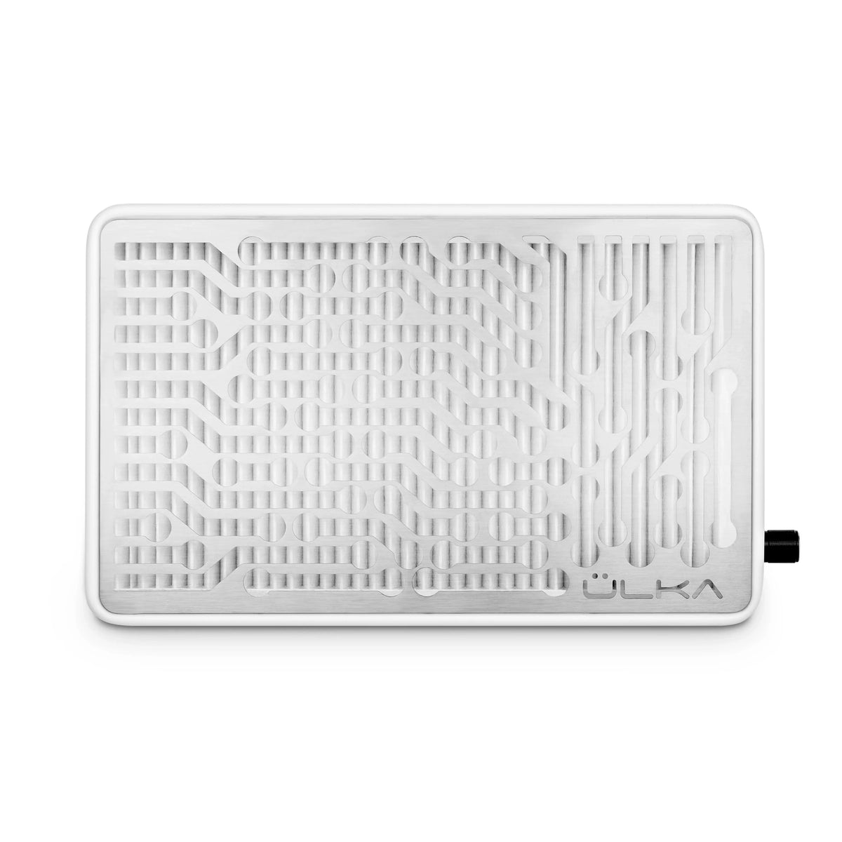 ULKA Nano Ventilation Grille, silver, installed on a manicure station