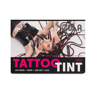 ZOLA - Tattoo Tint Set :Light Brown, Brown, Dark Grey, Black